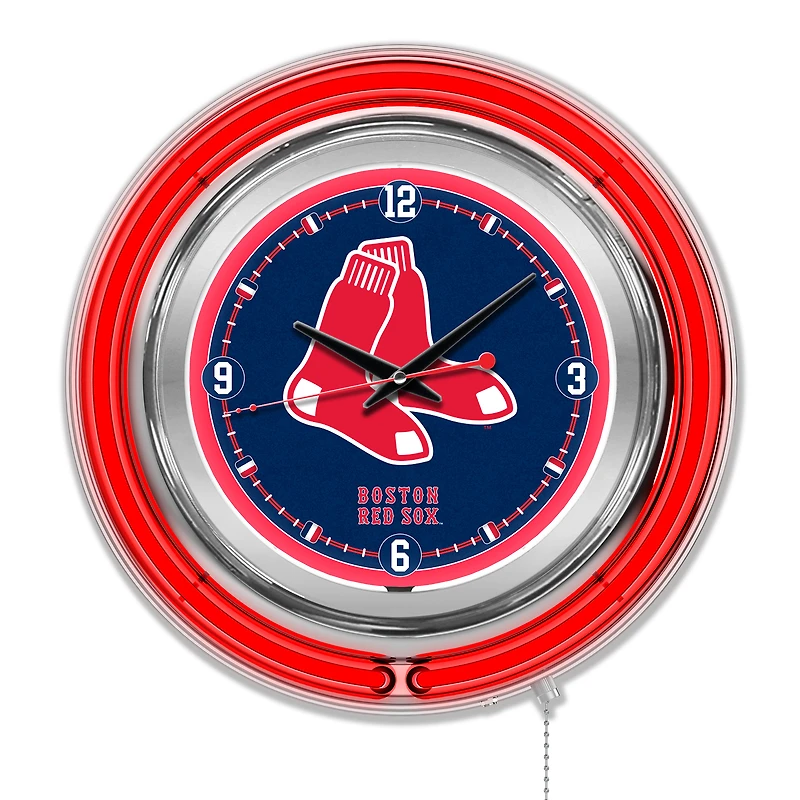 Boston Red Sox Double-Walled Neon Clock