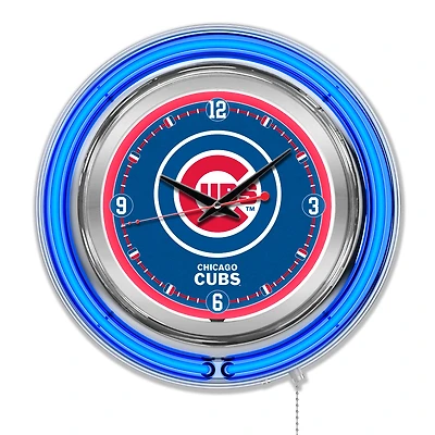 Chicago Cubs Double-Walled Neon Clock