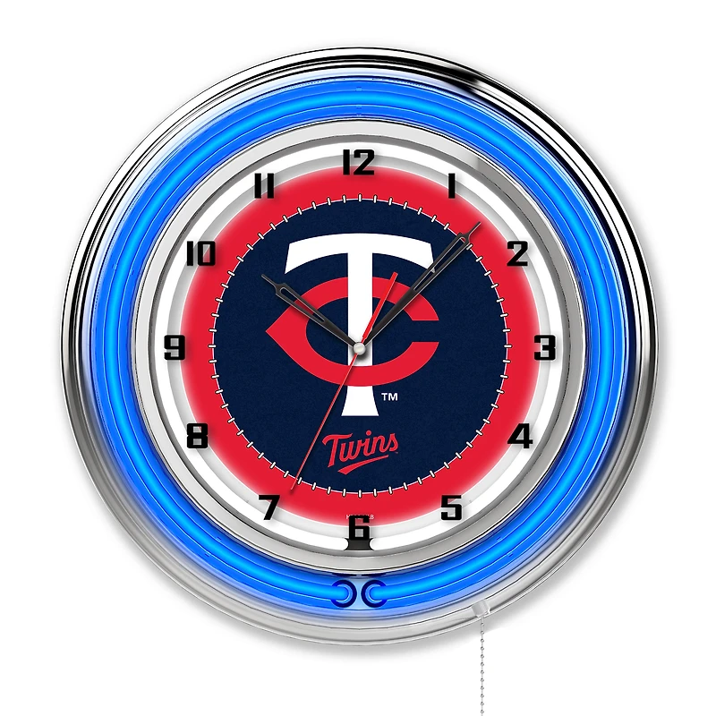 Minnesota Twins 19" Double Neon Wall Clock