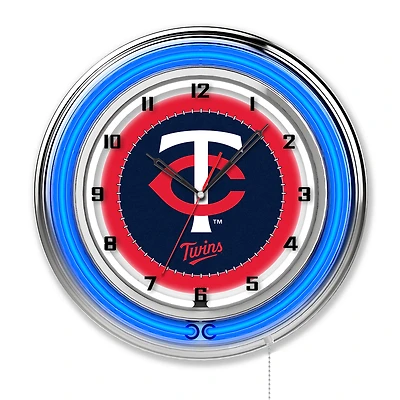 Minnesota Twins 19" Double Neon Wall Clock