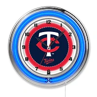 Minnesota Twins 19" Double Neon Wall Clock