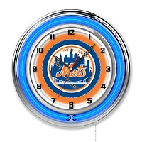 New York Mets 19" Double Neon Wall Clock