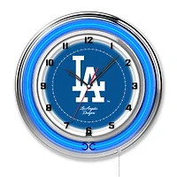 Los Angeles Dodgers 19" Double Neon Wall Clock