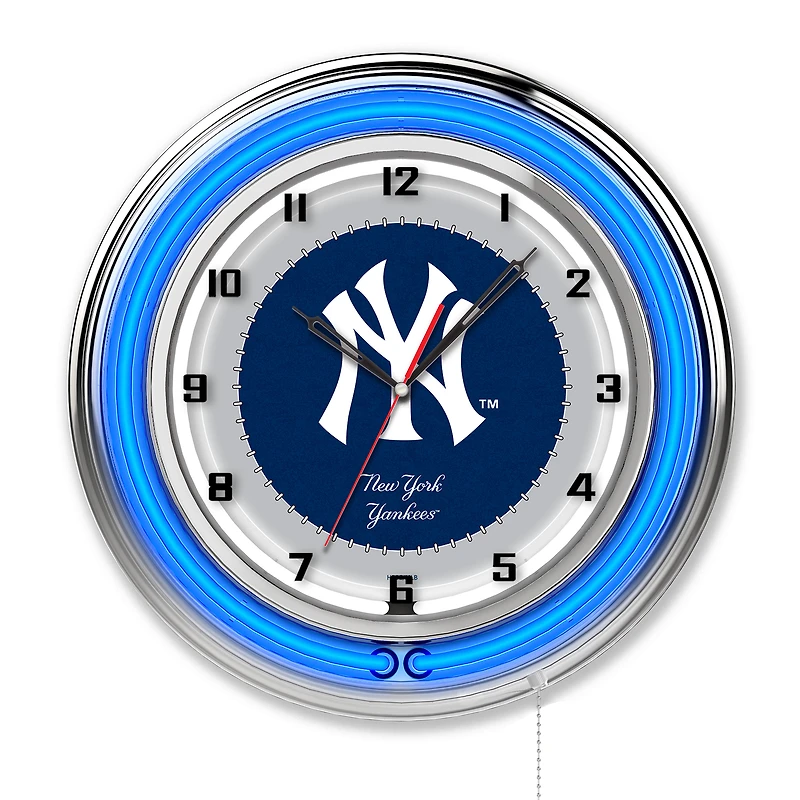 New York Yankees 19" Double Neon Wall Clock