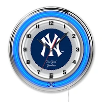 New York Yankees 19" Double Neon Wall Clock