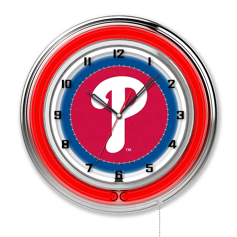 Philadelphia Phillies 19" Double Neon Wall Clock