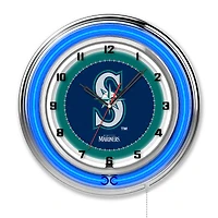 Seattle Mariners 19" Double Neon Wall Clock