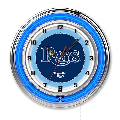 Tampa Bay Rays 19" Double Neon Wall Clock