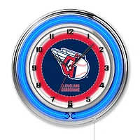 Cleveland Guardians 19" Double Neon Wall Clock