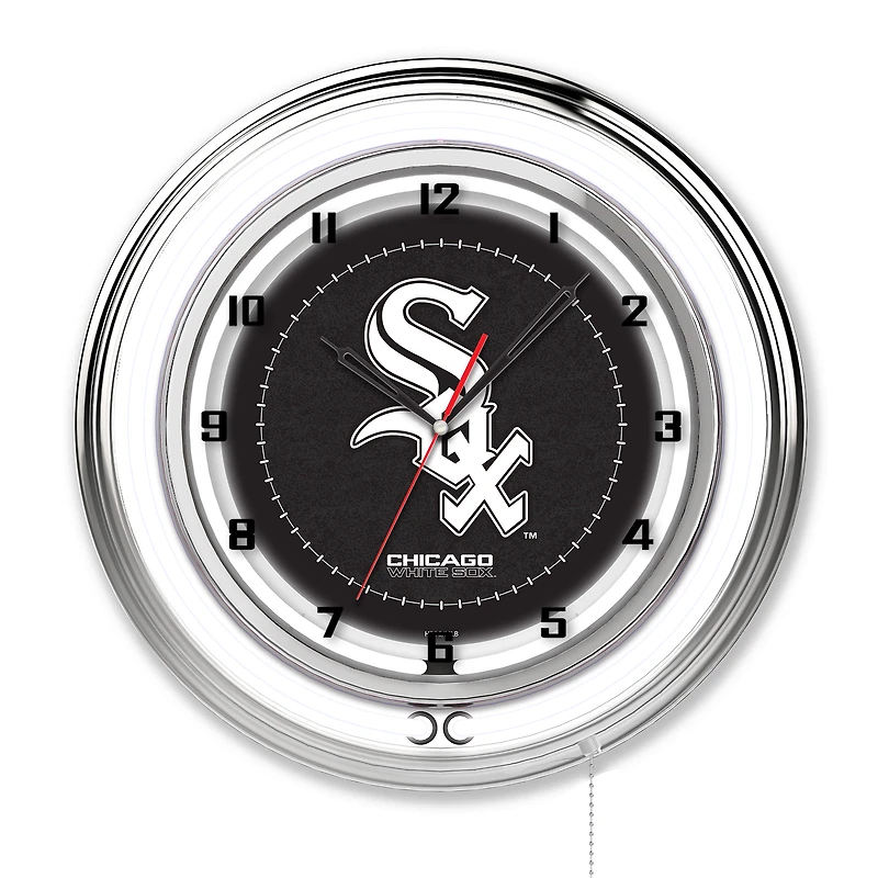 Chicago White Sox 19" Double Neon Wall Clock
