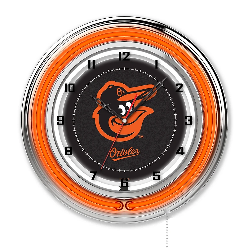 Baltimore Orioles 19" Double Neon Wall Clock