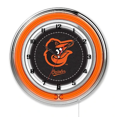 Baltimore Orioles 19" Double Neon Wall Clock