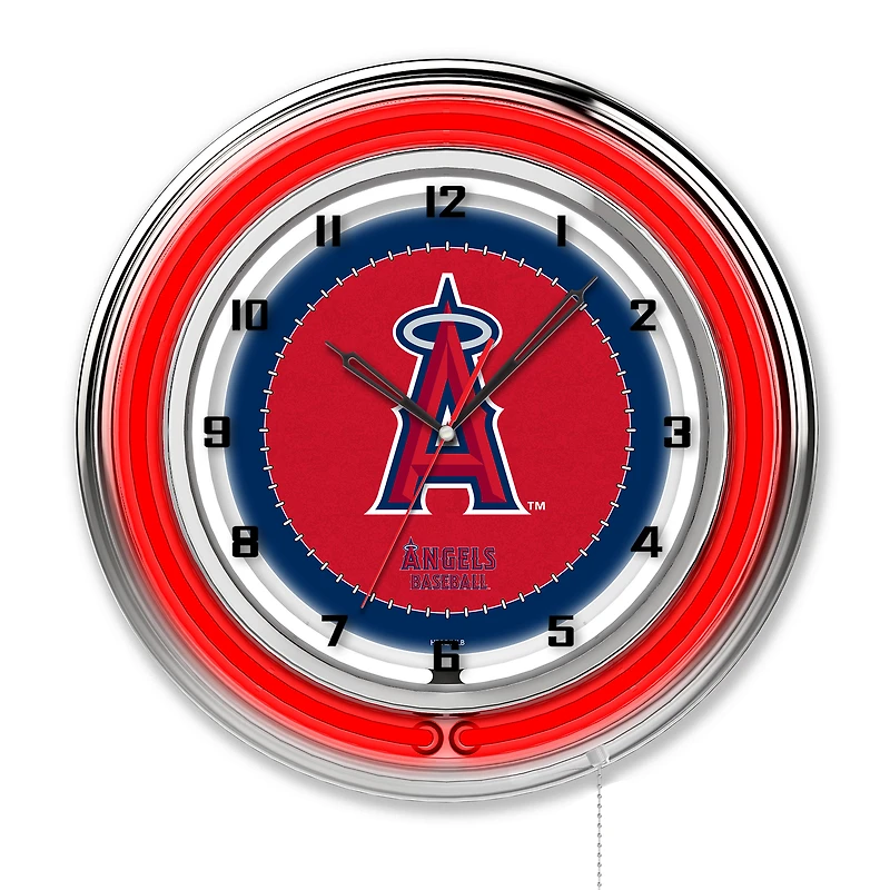 Los Angeles Angels 19" Double Neon Wall Clock