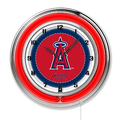 Los Angeles Angels 19" Double Neon Wall Clock