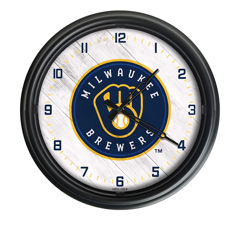Milwaukee Brewers Indoor/Outdoor LED Wall Clock