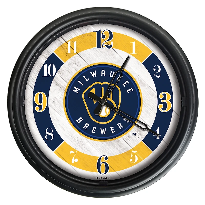 Milwaukee Brewers Indoor/Outdoor LED Wall Clock