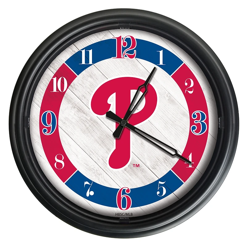 Philadelphia Phillies Indoor/Outdoor LED Wall Clock