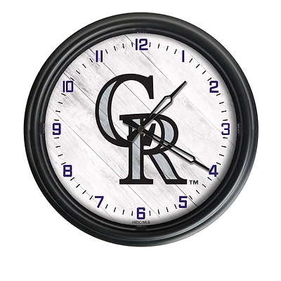 Colorado Rockies Indoor/Outdoor LED Wall Clock