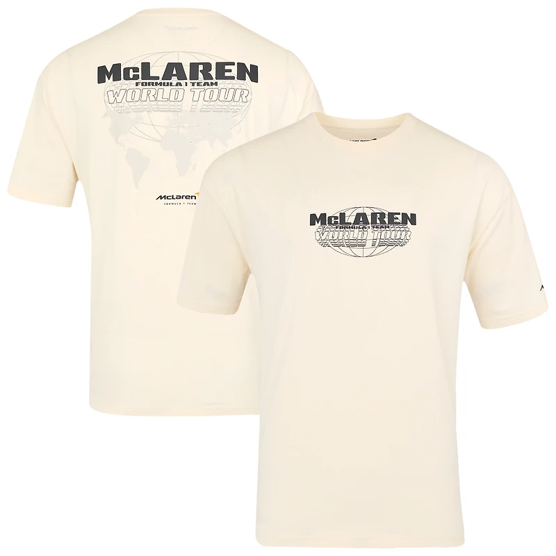 Unisex Cream McLaren F1 Team 2025 World Tour Graphic T-Shirt