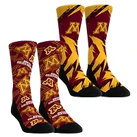 Youth Rock Em Socks  Minnesota Golden Gophers Game Day Two-Pack Crew Socks Set