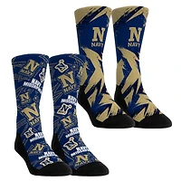 Youth Rock Em Socks  Navy Midshipmen Game Day Two-Pack Crew Socks Set