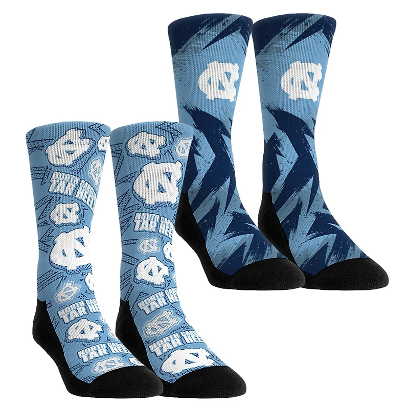 Youth Rock Em Socks North Carolina Tar Heels Game Day Two-Pack Crew Socks Set