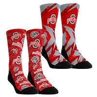 Youth Rock Em Socks  Ohio State Buckeyes Game Day Two-Pack Crew Socks Set