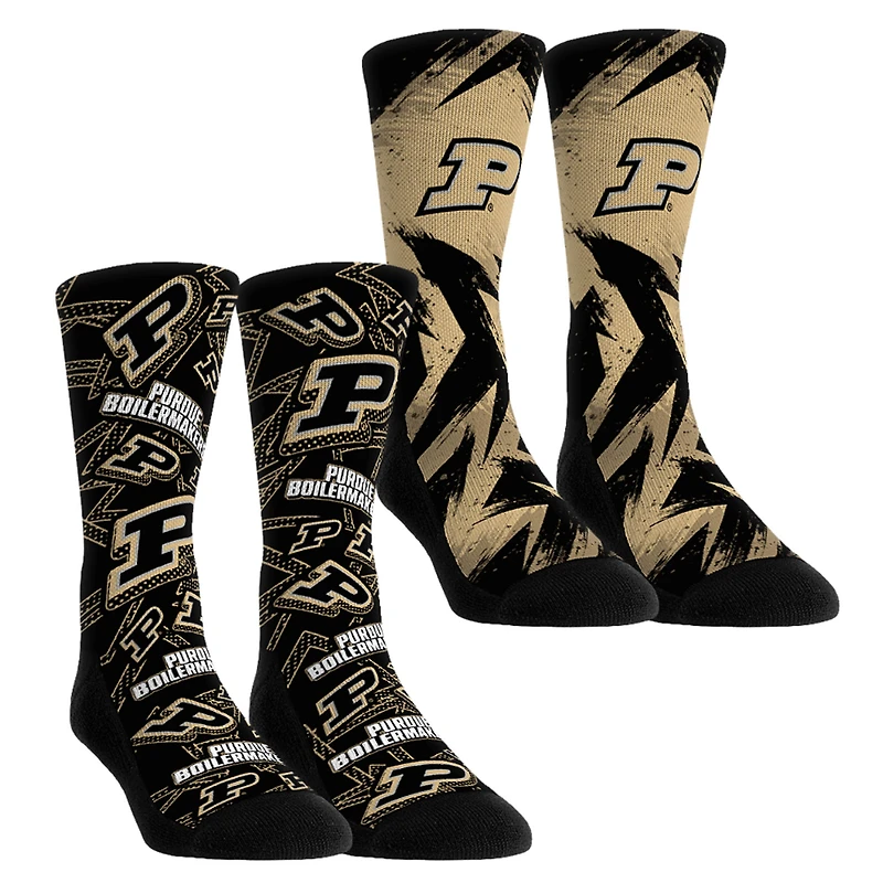 Youth Rock Em Socks Purdue Boilermakers Game Day Two-Pack Crew Socks Set