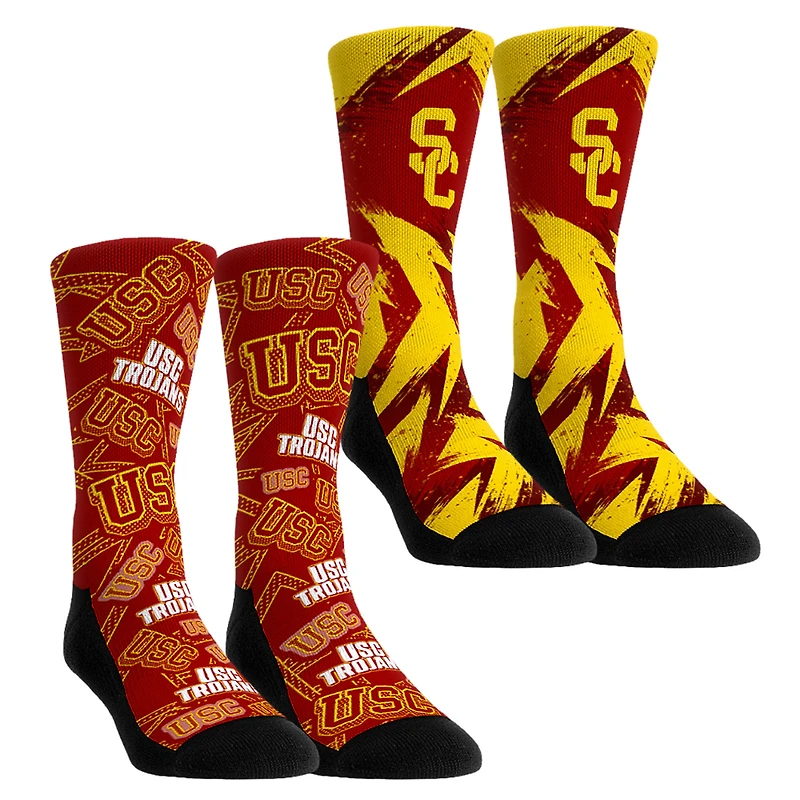 Youth Rock Em Socks USC Trojans Game Day Two-Pack Crew Socks Set