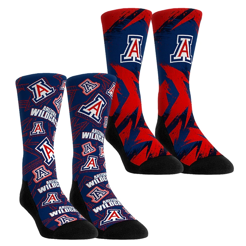 Youth Rock Em Socks  Arizona Wildcats Game Day Two-Pack Crew Socks Set