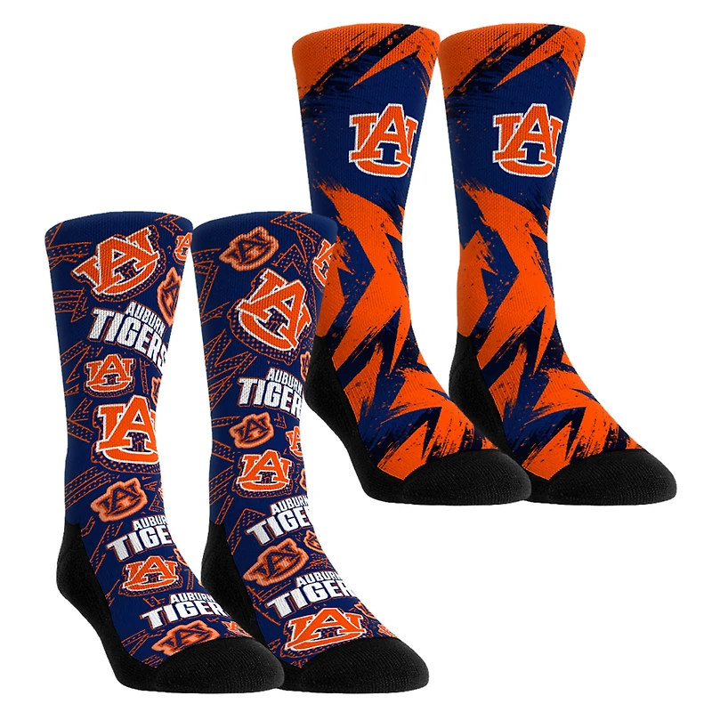 Youth Rock Em Socks Auburn Tigers Game Day Two-Pack Crew Socks Set