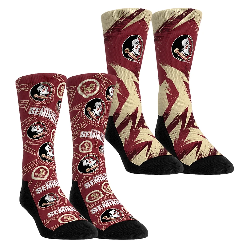 Youth Rock Em Socks Florida State Seminoles Game Day Two-Pack Crew Socks Set