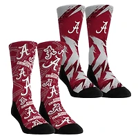 Youth Rock Em Socks  Alabama Crimson Tide Game Day Two-Pack Crew Socks Set