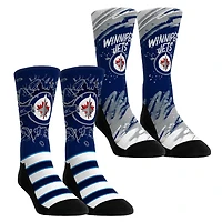 Youth Rock Em Socks  Winnipeg Jets Ice Breaker Two-Pack Crew Socks Set