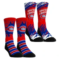 Youth Rock Em Socks  Montreal Canadiens Ice Breaker Two-Pack Crew Socks Set