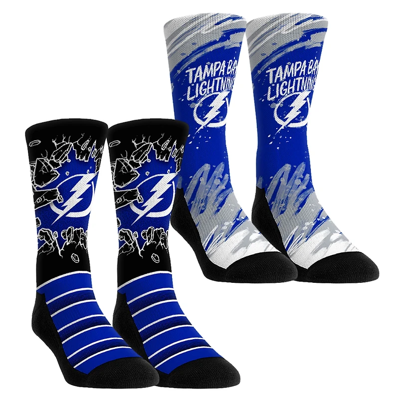 Youth Rock Em Socks Tampa Bay Lightning Ice Breaker Two-Pack Crew Socks Set
