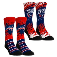 Youth Rock Em Socks  Washington Capitals Ice Breaker Two-Pack Crew Socks Set