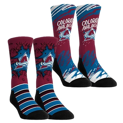 Youth Rock Em Socks Colorado Avalanche Ice Breaker Two-Pack Crew Socks Set