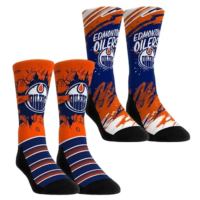 Youth Rock Em Socks Edmonton Oilers Ice Breaker Two-Pack Crew Socks Set