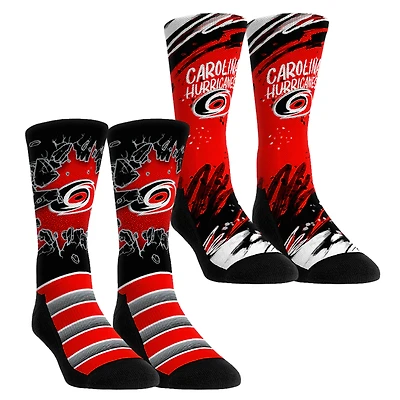 Youth Rock Em Socks Carolina Hurricanes Ice Breaker Two-Pack Crew Socks Set