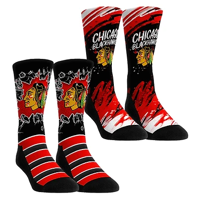 Youth Rock Em Socks Chicago Blackhawks Ice Breaker Two-Pack Crew Socks Set