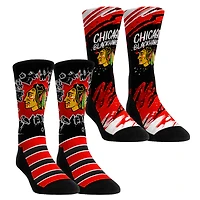 Youth Rock Em Socks  Chicago Blackhawks Ice Breaker Two-Pack Crew Socks Set