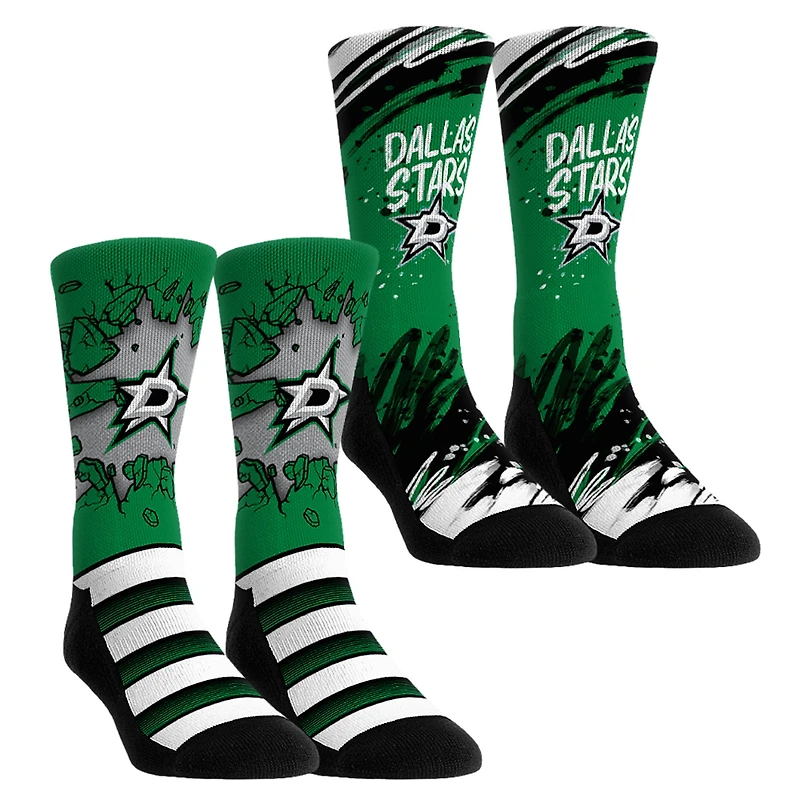 Youth Rock Em Socks Dallas Stars Ice Breaker Two-Pack Crew Socks Set