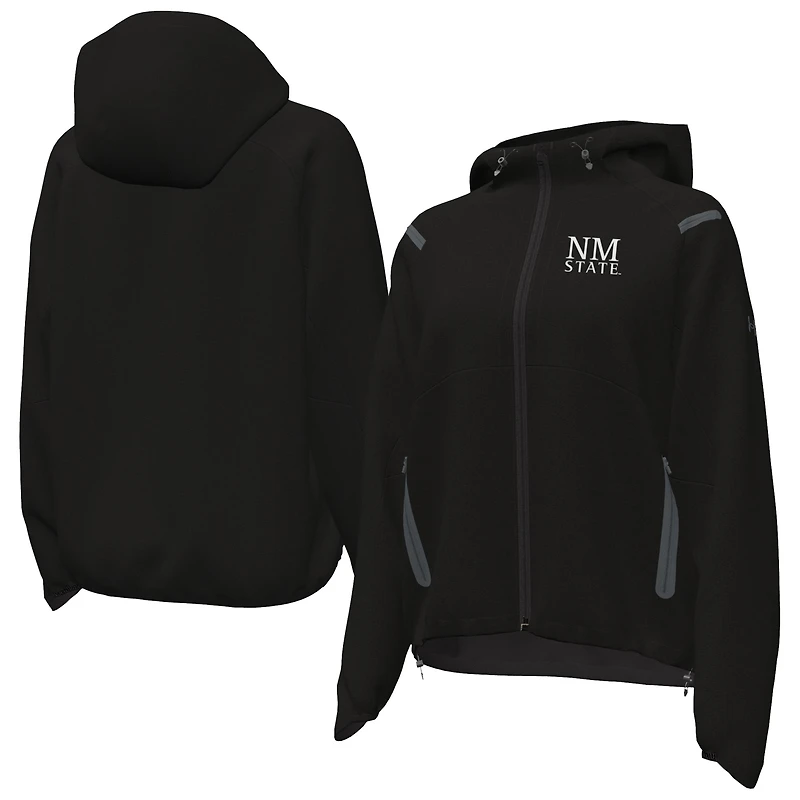 Women's Under Armour  Black New Mexico State Aggies UA Storm Raglan Woven Full-Zip Hoodie
