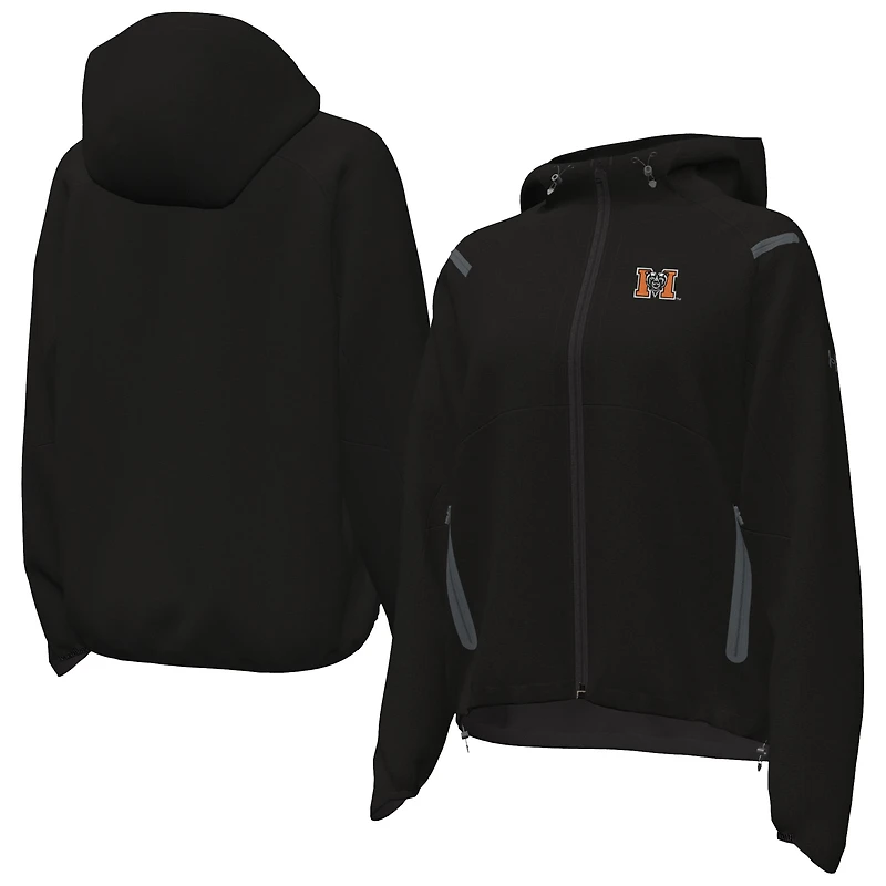 Women's Under Armour  Black Mercer Bears UA Storm Raglan Woven Full-Zip Hoodie