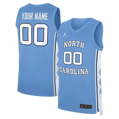 Men's Jordan Brand Carolina Blue North Carolina Tar Heels Custom Replica Basketball Jersey