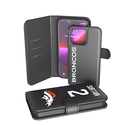 Keyscaper Patrick Surtain Black Denver Broncos iPhone Wallet Case