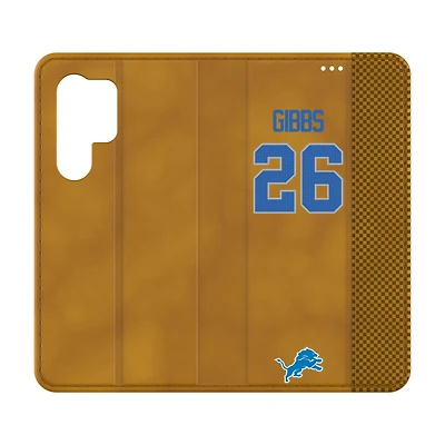 Keyscaper Jahmyr Gibbs Brown Detroit Lions Galaxy Folio Case