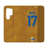 Keyscaper Puka Nacua Brown Los Angeles Rams Galaxy Folio Case