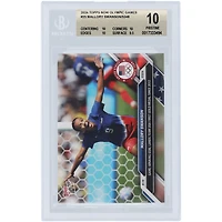 Mallory Swanson USWNT 2024 Topps Now Olympic Games Goal Lands Team USA 1st Gold Medal Since 2012 #25 BGS Authenticated 10 Card - 10,10,10,9.5 Subgrades